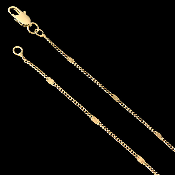 18K Gold Filled 1.8mm Italia Criss Cut Chain (Pack of 12)
