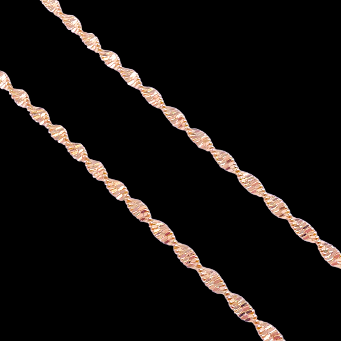 18K Gold Filled 2.2mm High Polish Gilded Wave Chain (Pack of 12)