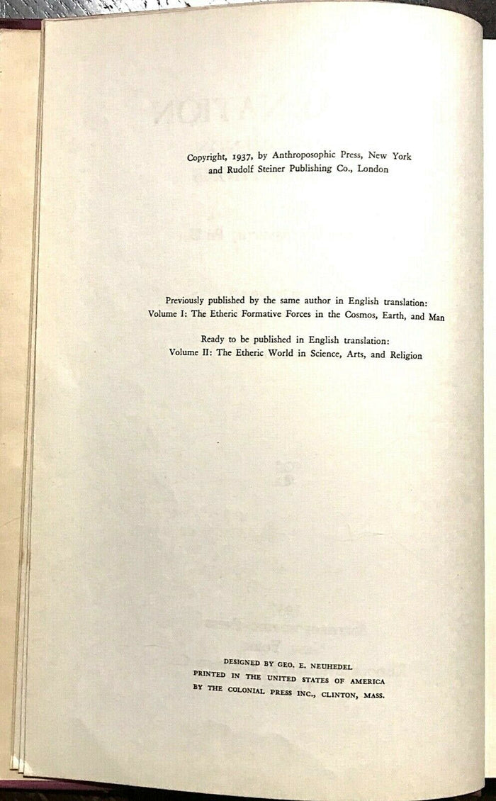 1937 - REINCARNATION AS A PHENOMENON OF METAMORPHOSIS - REBIRTH SOUL OCCULT