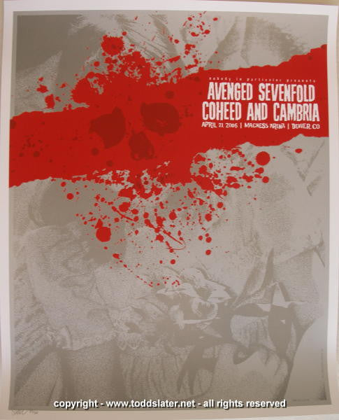 2006 Coheed & Cambria w/ Avenged Sevenfold Poster by Todd Slater