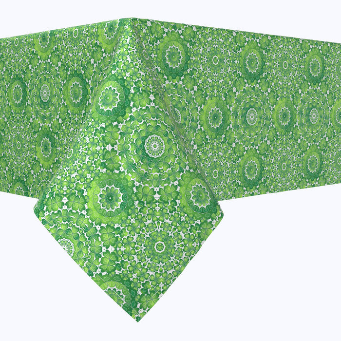4 Leaf Clover Swirls Square Tablecloths