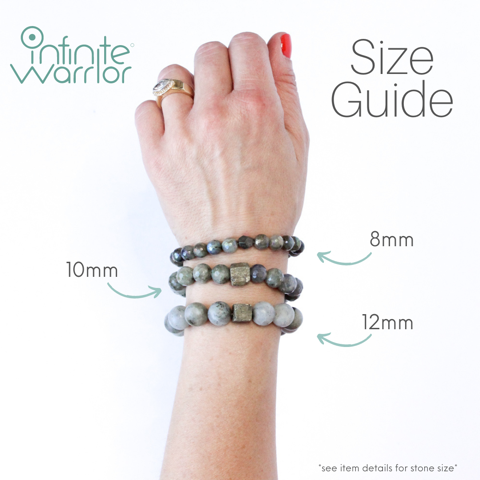 Amazonite Bracelet + Gold Hamsa Charm