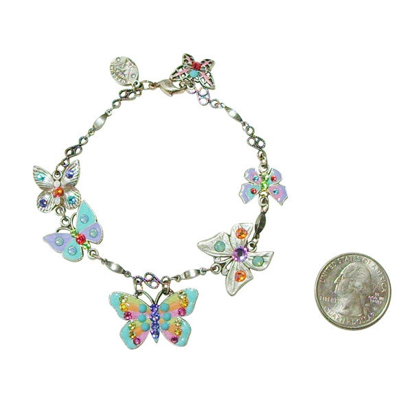 Anne Koplik Pastel Butterflies Charm Bracelet - Belle Fleur Boutique