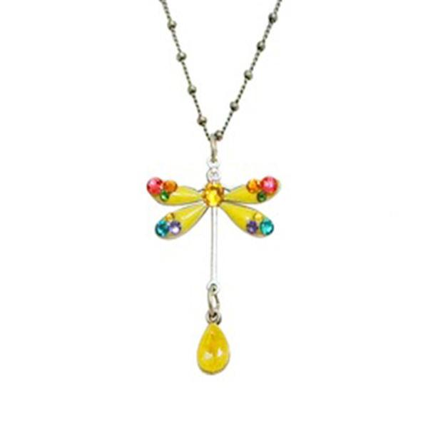 Anne Koplik Summer Breeze Bright Yellow Dragonfly Necklace - Belle Fleur Boutique