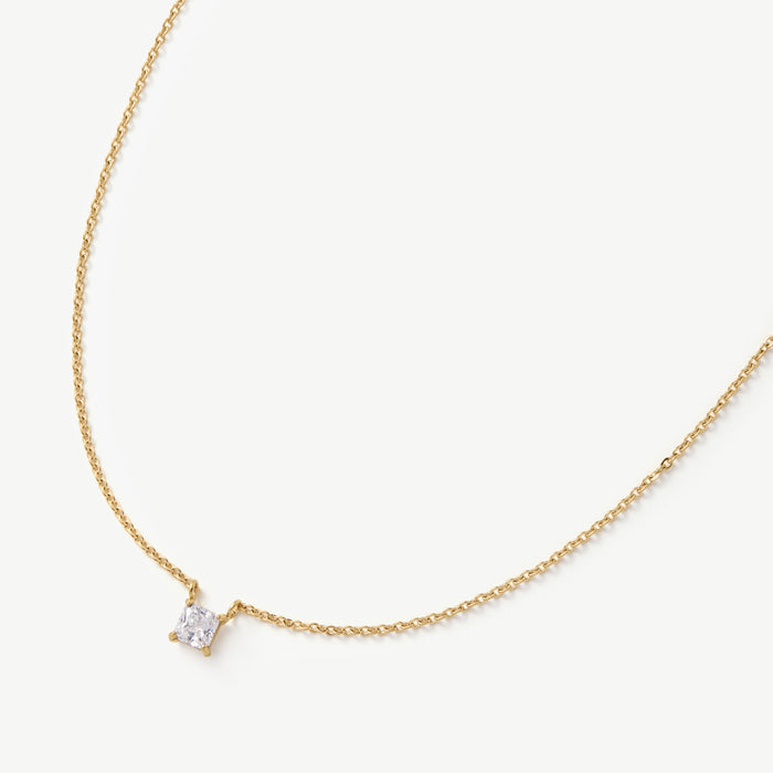 Asscher Solitaire Necklace