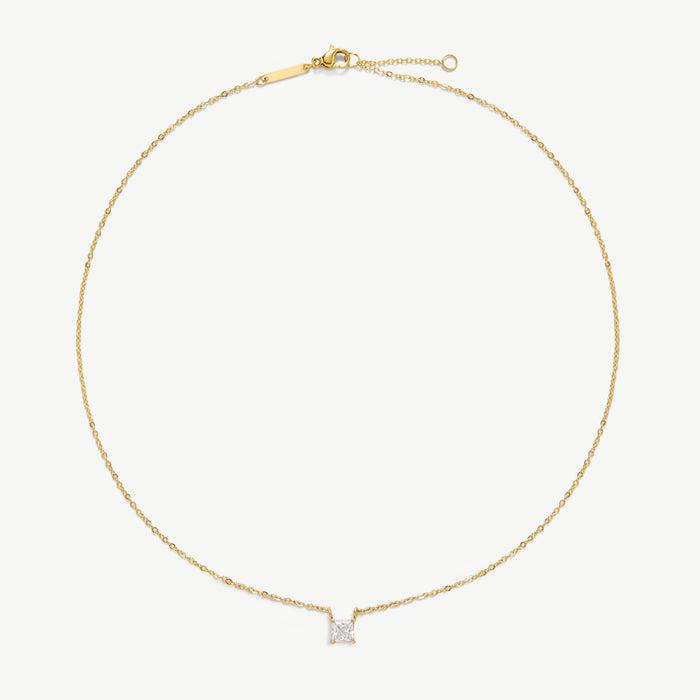 Asscher Solitaire Necklace