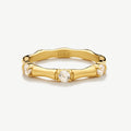 Bamboo Ring With Stones