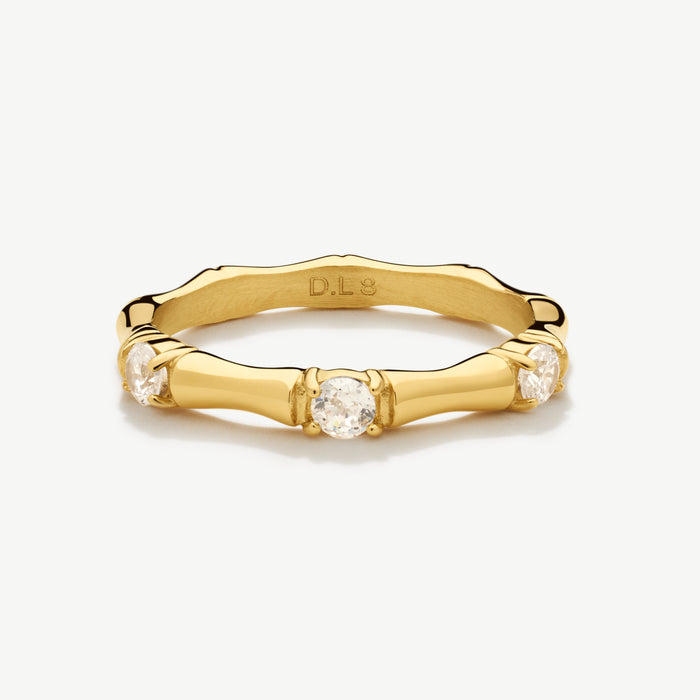 Bamboo Ring With Stones
