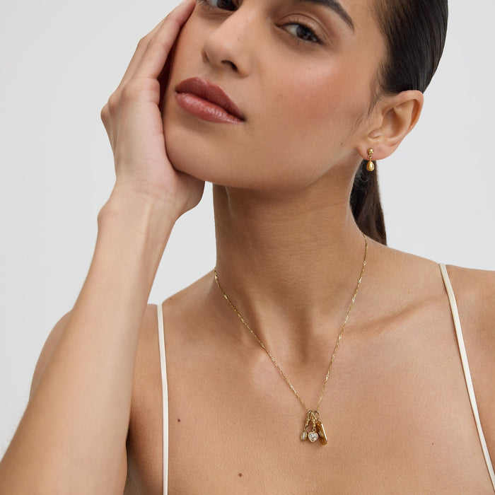 Bezel Set Drop Oval