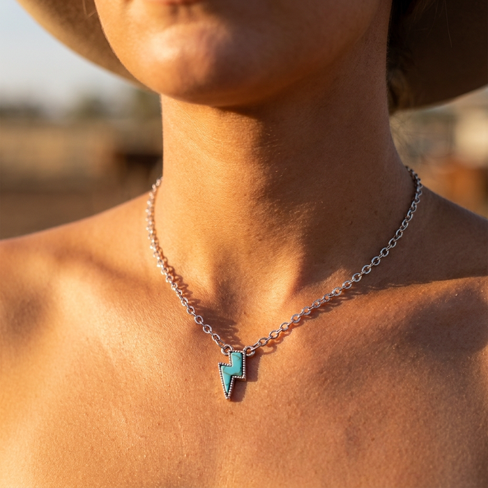 Blue Lightning Necklace