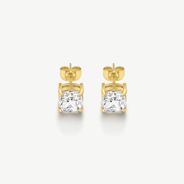 Bold Asscher Solitaire Earrings