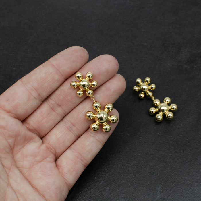 Bubble Flower Drop Earrings
