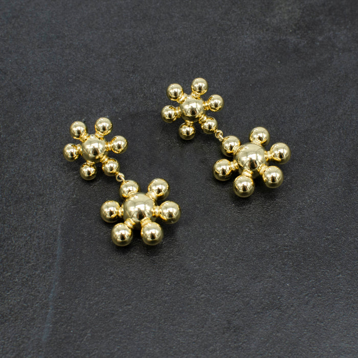 Bubble Flower Drop Earrings