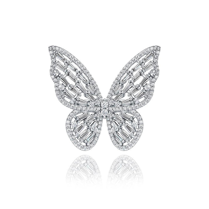 Butterfly 925 Sterling Silver Engagement Ring