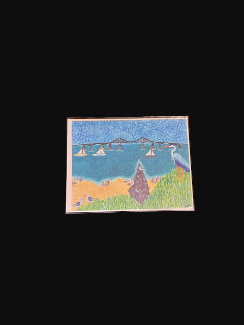 Chesapeake Bay Bridge Notecard - Annapolis Maritime Antiques