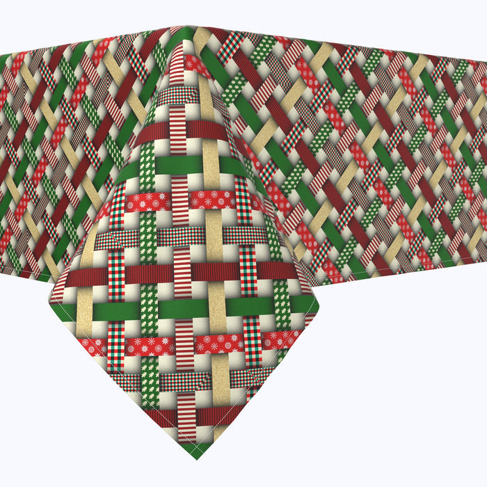 Christmas Ribbons  Square Tablecloths