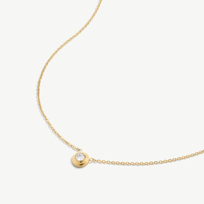 Classic Bezel Diamond Necklace