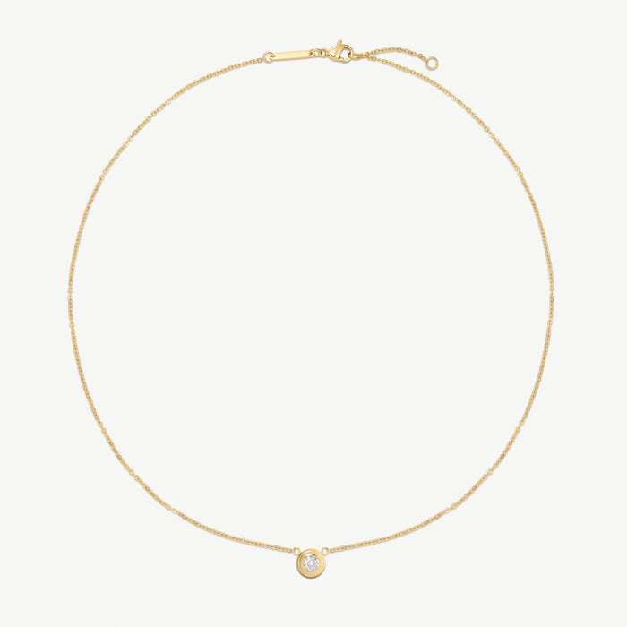 Classic Bezel Diamond Necklace