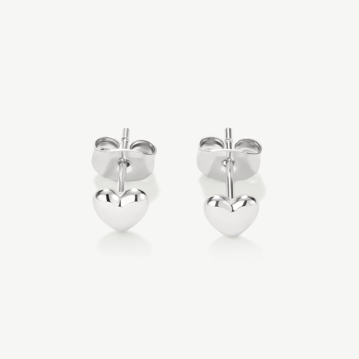 Classic Heart Stud Earrings