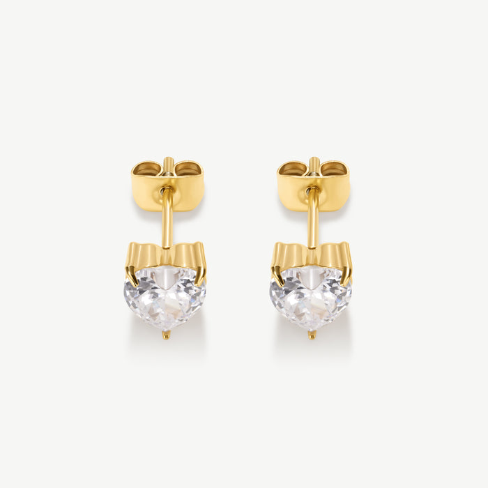 Classic Heart Tennis Studs