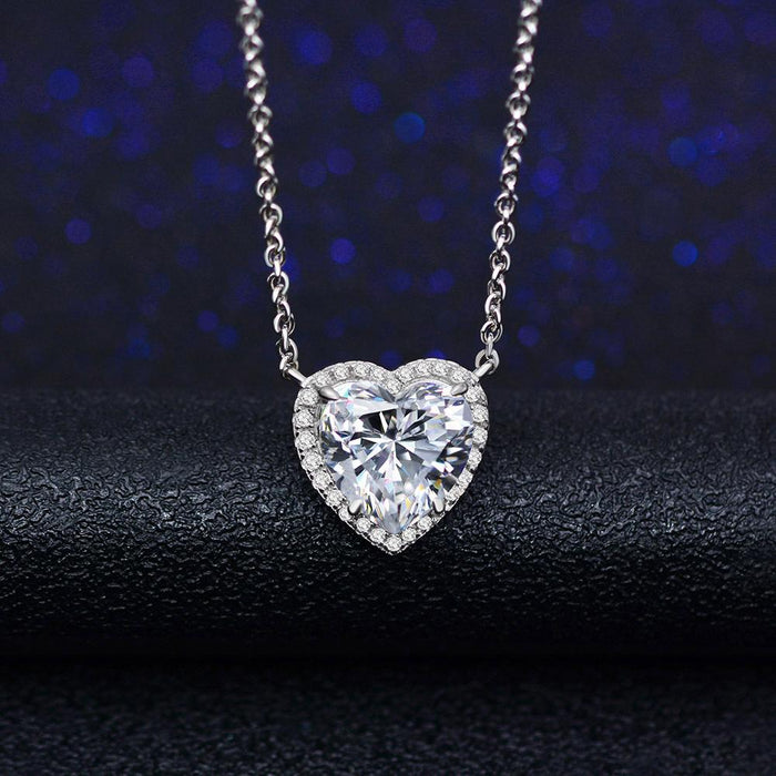 Classical Heart Shaped Sterling Silver Necklace