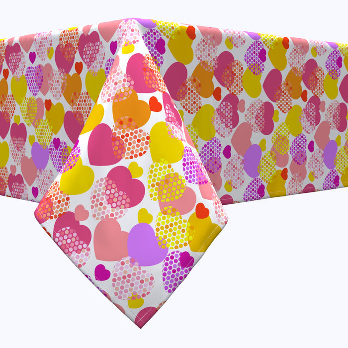 Confetti Hearts Rectangle Tablecloths