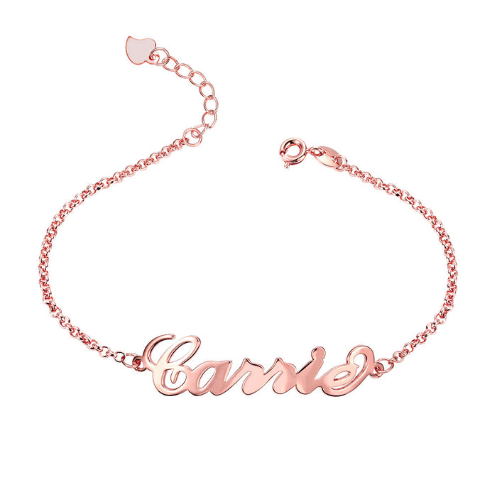 Custom Name Anklet – Personalized Sterling Silver Anklet