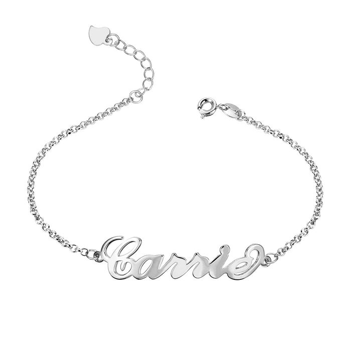 Custom Name Anklet – Personalized Sterling Silver Anklet