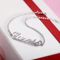 Custom Name Anklet – Personalized Sterling Silver Anklet