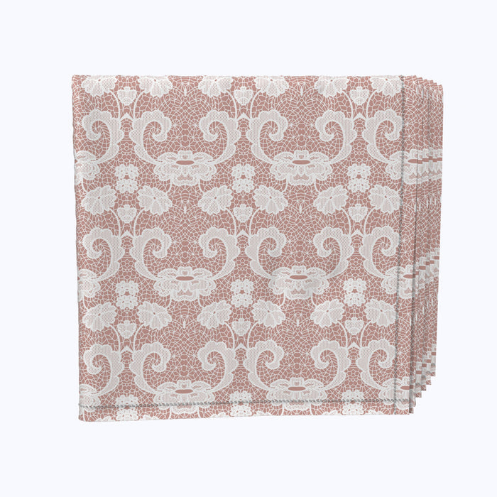 Decorative Flowers on Lace Napkins