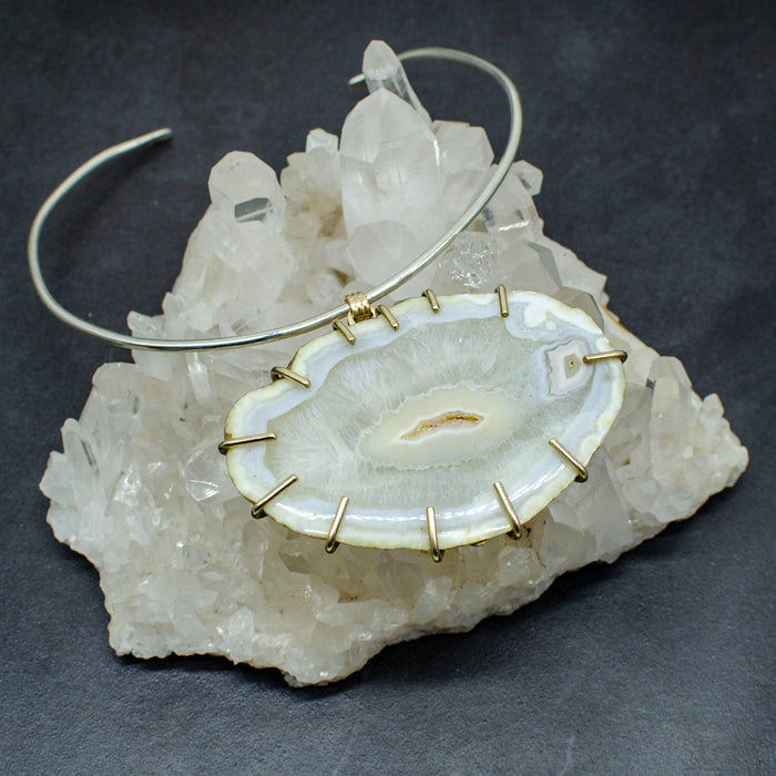 Druzy Agate Statement Collar