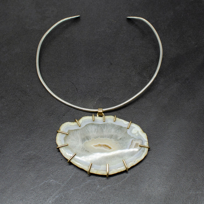 Druzy Agate Statement Collar
