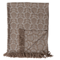 Emi Floral Pattern & Fringe Throw