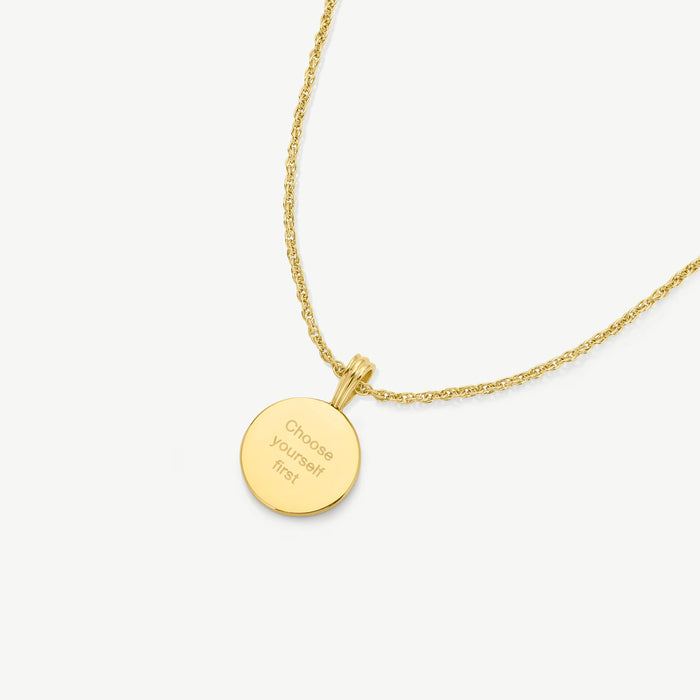 Engravable Classic Disc Necklace