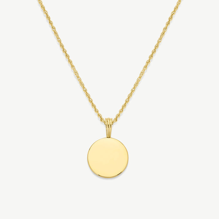 Engravable Classic Disc Necklace