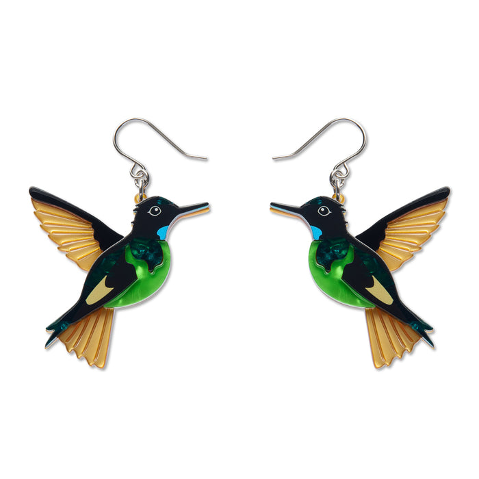 Erstwilder Dusky Starfrontlet Hummingbird Pierced Earrings ~ 2026 The Rarest Kind Collection ~