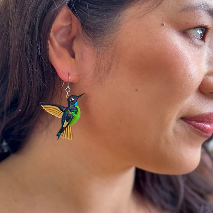 Erstwilder Dusky Starfrontlet Hummingbird Pierced Earrings ~ 2026 The Rarest Kind Collection ~
