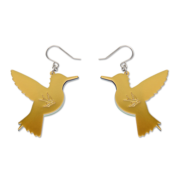 Erstwilder Dusky Starfrontlet Hummingbird Pierced Earrings ~ 2026 The Rarest Kind Collection ~