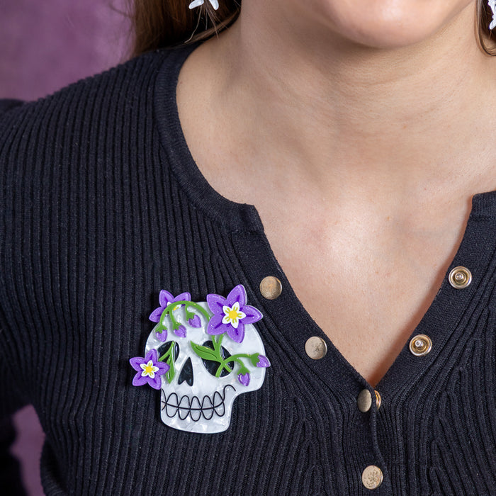 Erstwilder Shade of Night Skull Brooch ~2026 Midnight Mischief Collection~