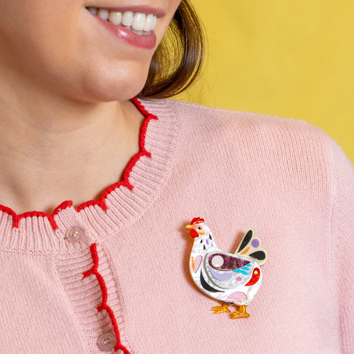 Erstwilder x Pete Cromer Clara the Chicken Brooch ~2026 Easter Collection~