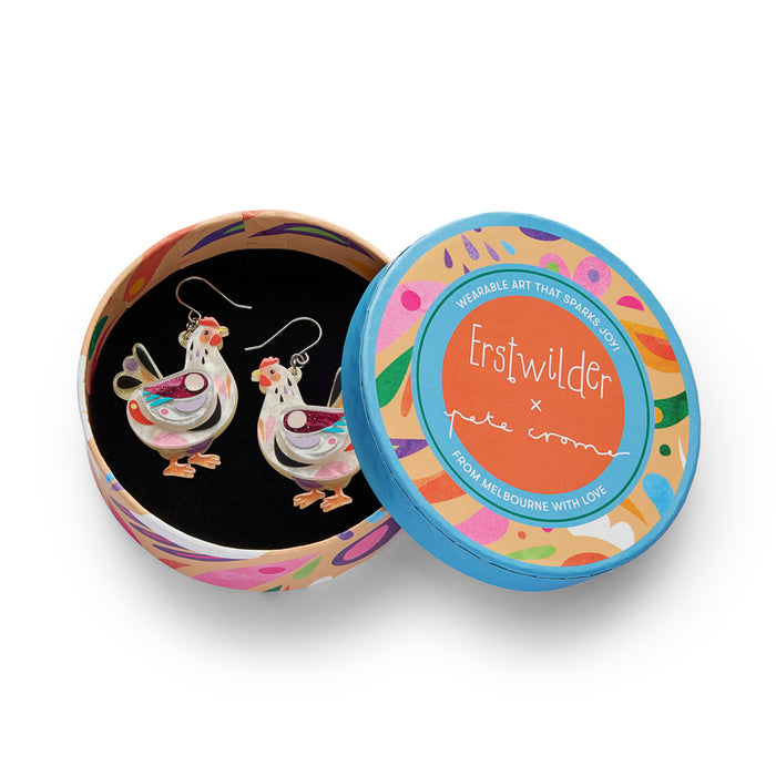 Erstwilder x Pete Cromer Clara the Chicken Drop Earrings ~2026 Easter Collection~