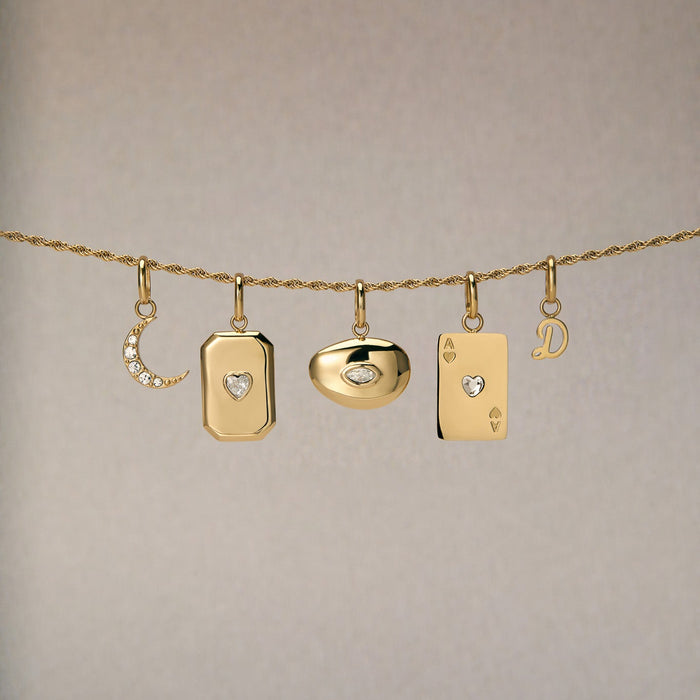 Evil Eye Pebble Pendant