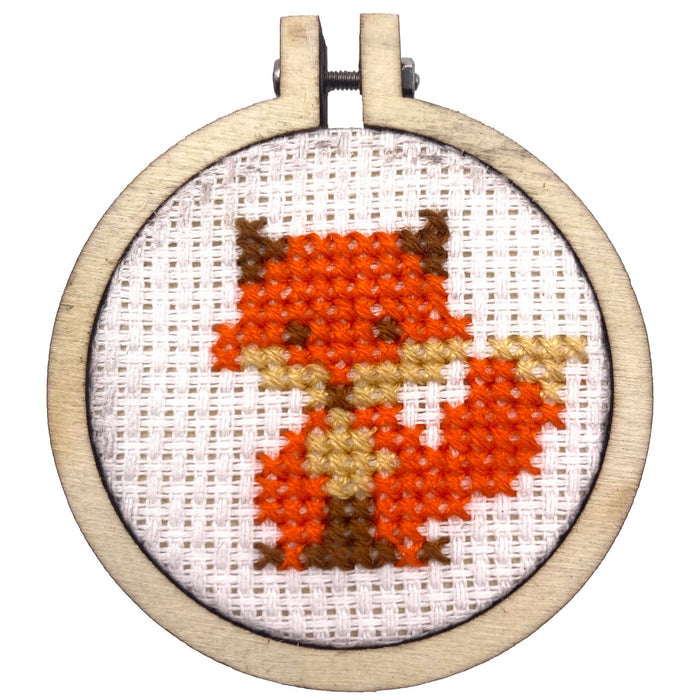 'For Fox Sake!' Mini Matchbox Cross Stitch Kit-Stitched Modern