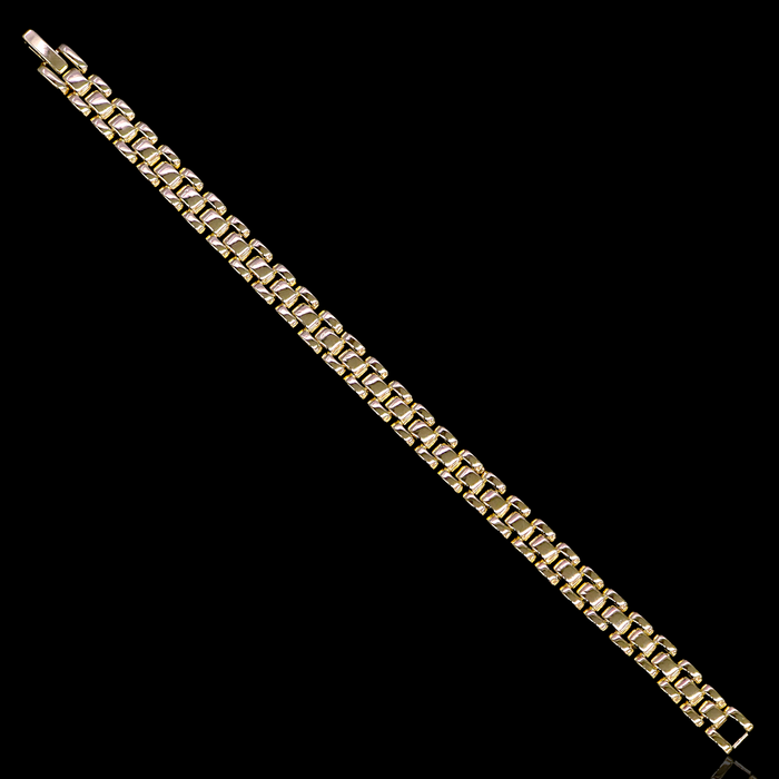 Gold Filled Oro Laminado Milano Petite Rolx Bracelet