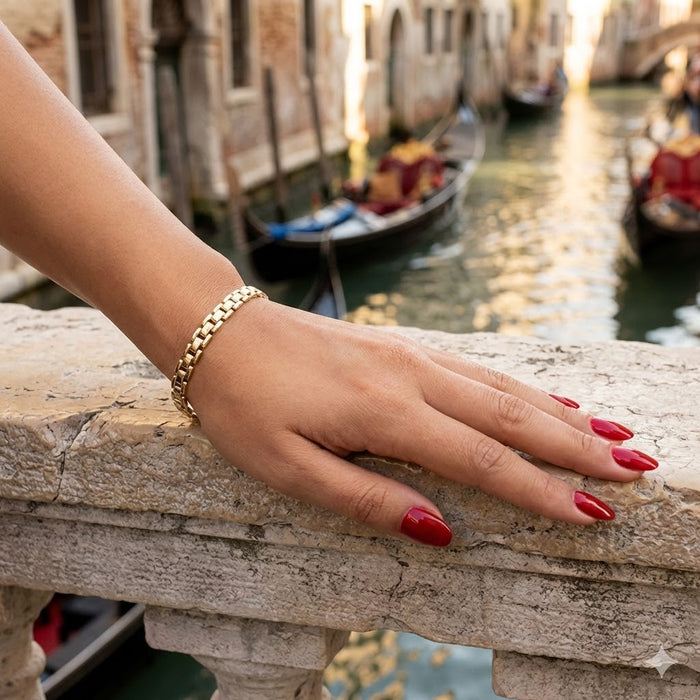 Gold Filled Oro Laminado Milano Petite Rolx Bracelet