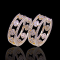 Gold Filled Oro Laminado Tokyo Blossom Zirconia Earrings