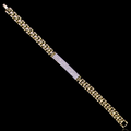 Gold Filled Oro Laminado Venetian Rolx Zirconia ID Bracelet