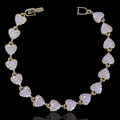 Gold Filled Oro Laminado Venice Heart Zirconia Bracelet