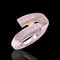 Gold Filled Oro Laminado Vienna Astisana Zirconia Ring