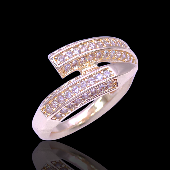 Gold Filled Oro Laminado Vienna Astisana Zirconia Ring